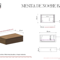 Mesita de noche flotante con cajón | Basic