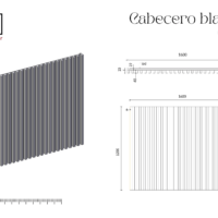 Cabecero de Blanco con Luz Neutra | Cama de 150 cm