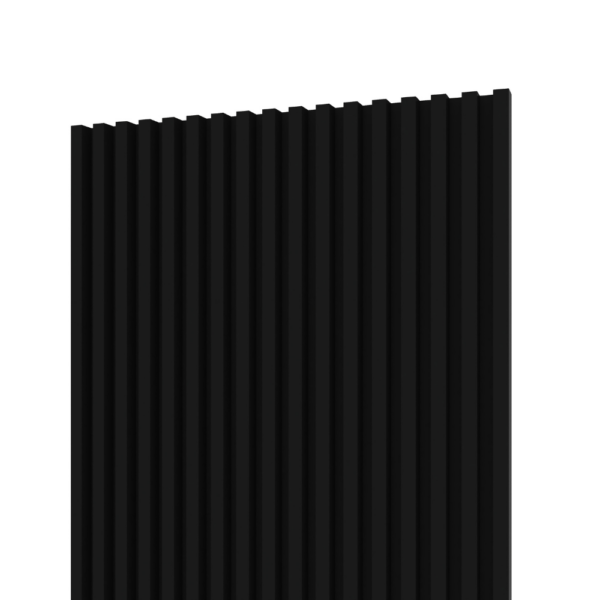 Panel de listones verticales negros - ListBase Black | 250 cm x 100 cm