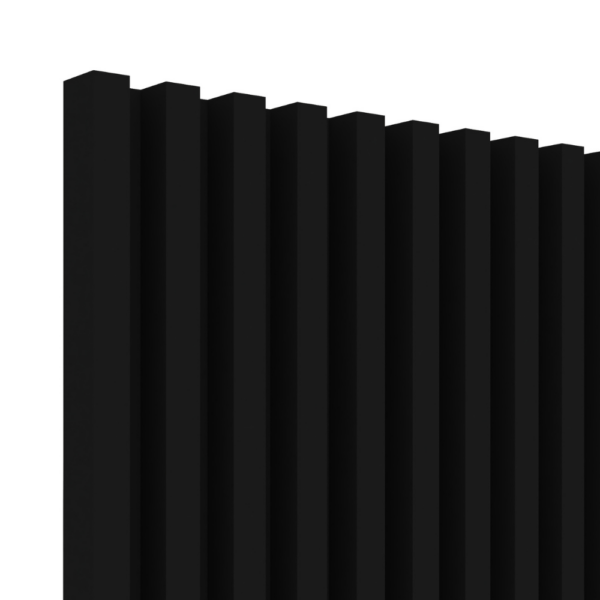 Panel de listones verticales negros - ListBase Black | 250 cm x 100 cm