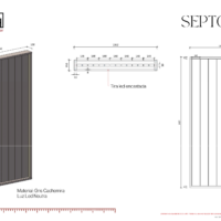 Separador Giratorio SepTop R - LED Gris Cachemira | 246 cm x 116 cm