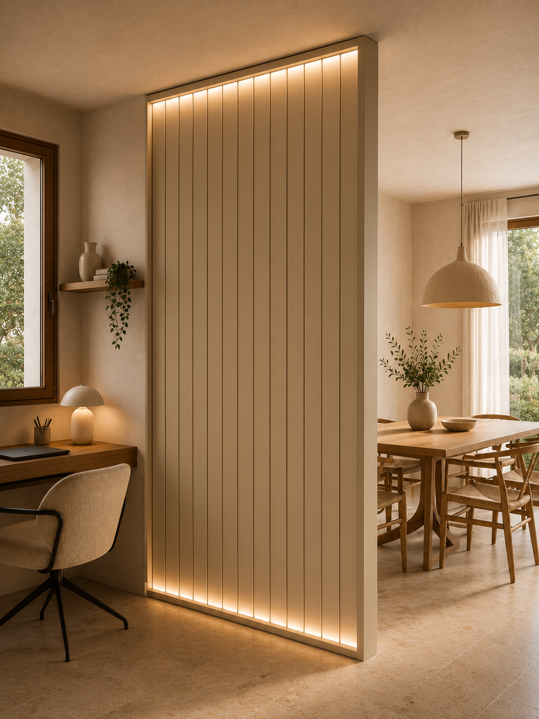 Separador Giratorio SepTop R - LED Gris Cachemira | 246 cm x 116 cm