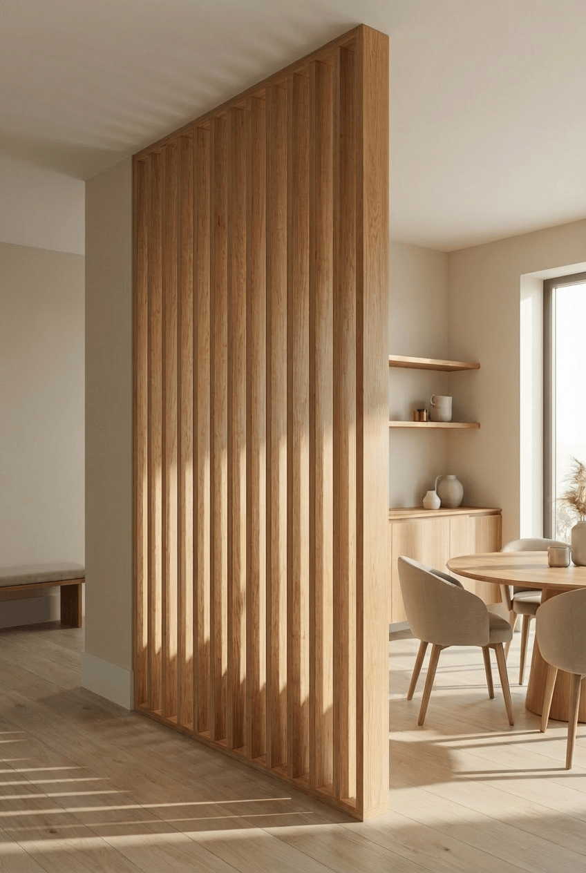 Separador De Ambientes Listones Madera Giratorio Creamos Hogar Separador De Ambientes Listones Madera Giratorio Creamos Hogar
