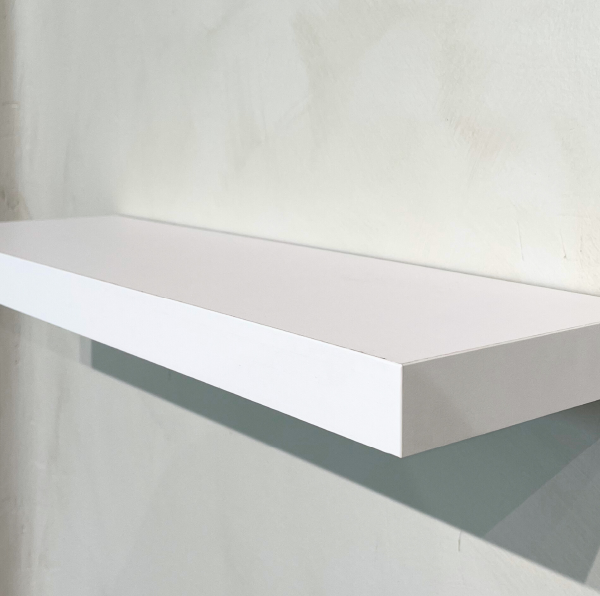 Balda Basic Pared con soporte oculto de 50 cm Blanca