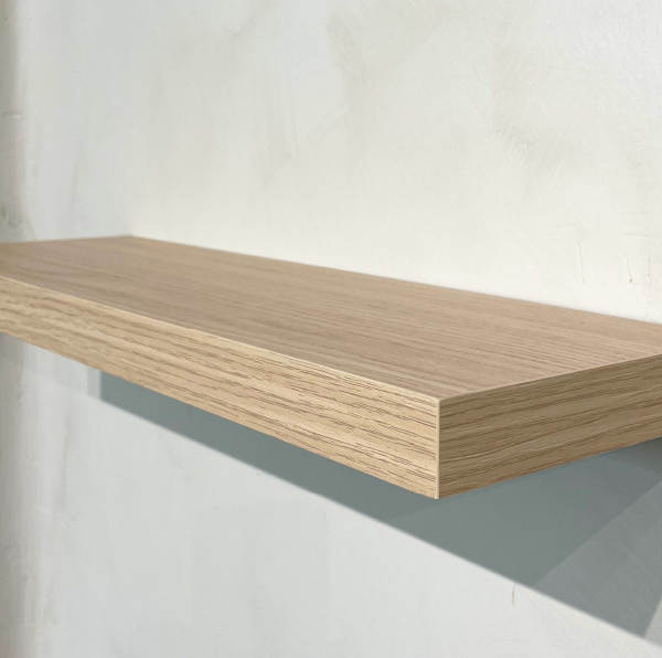 Balda Basic Pared con soporte oculto de 95 cm de roble Vicenza