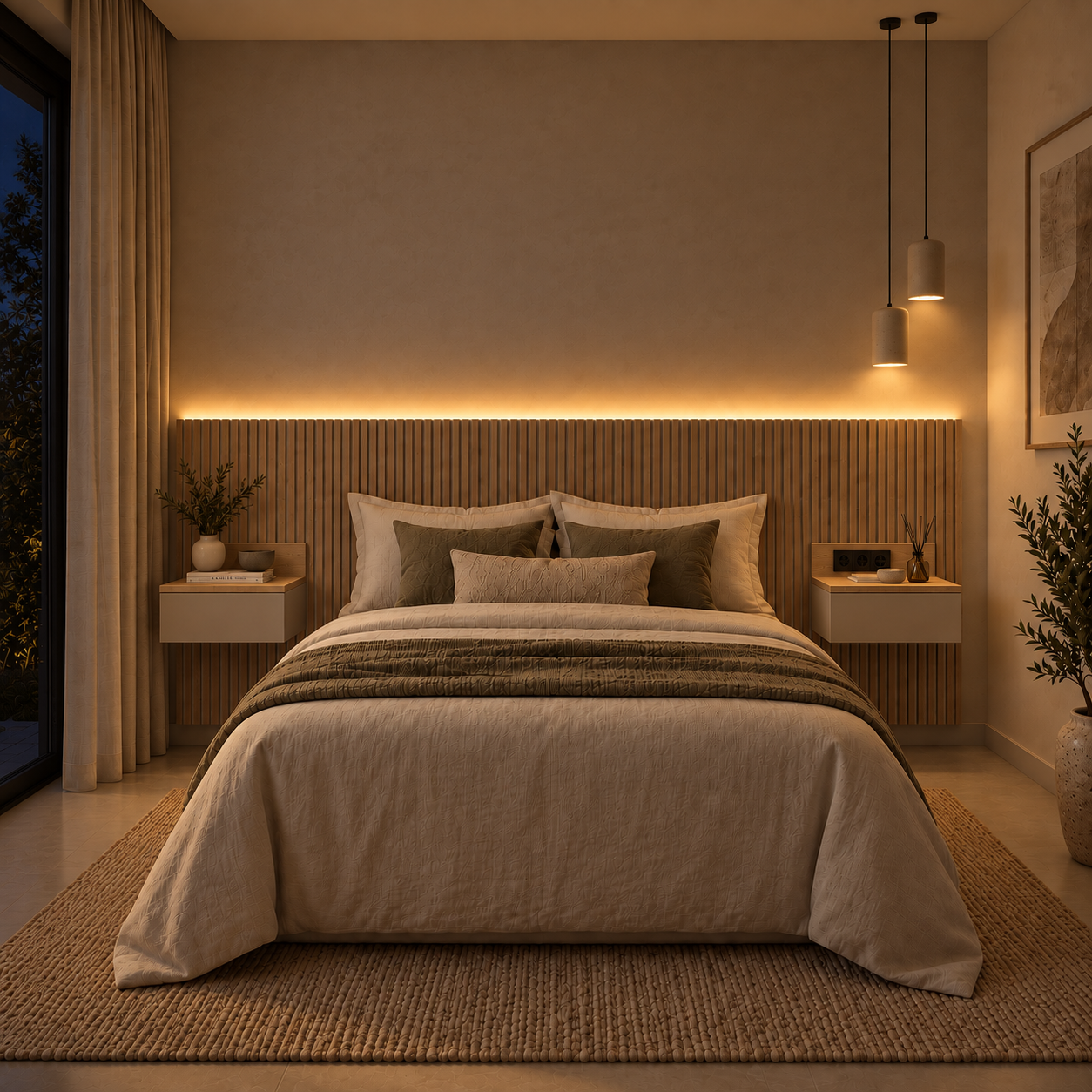 Cabecero ListNight con mesitas integradas para cama de 135 cm