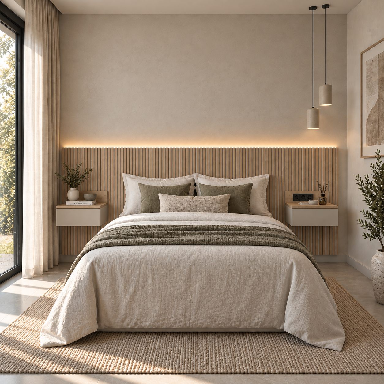Cabecero ListNight con mesitas integradas para cama de 135 cm