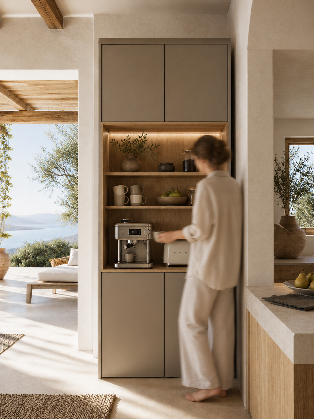 KitchenBox | Mueble Desayunador con almacenaje de 250 cm