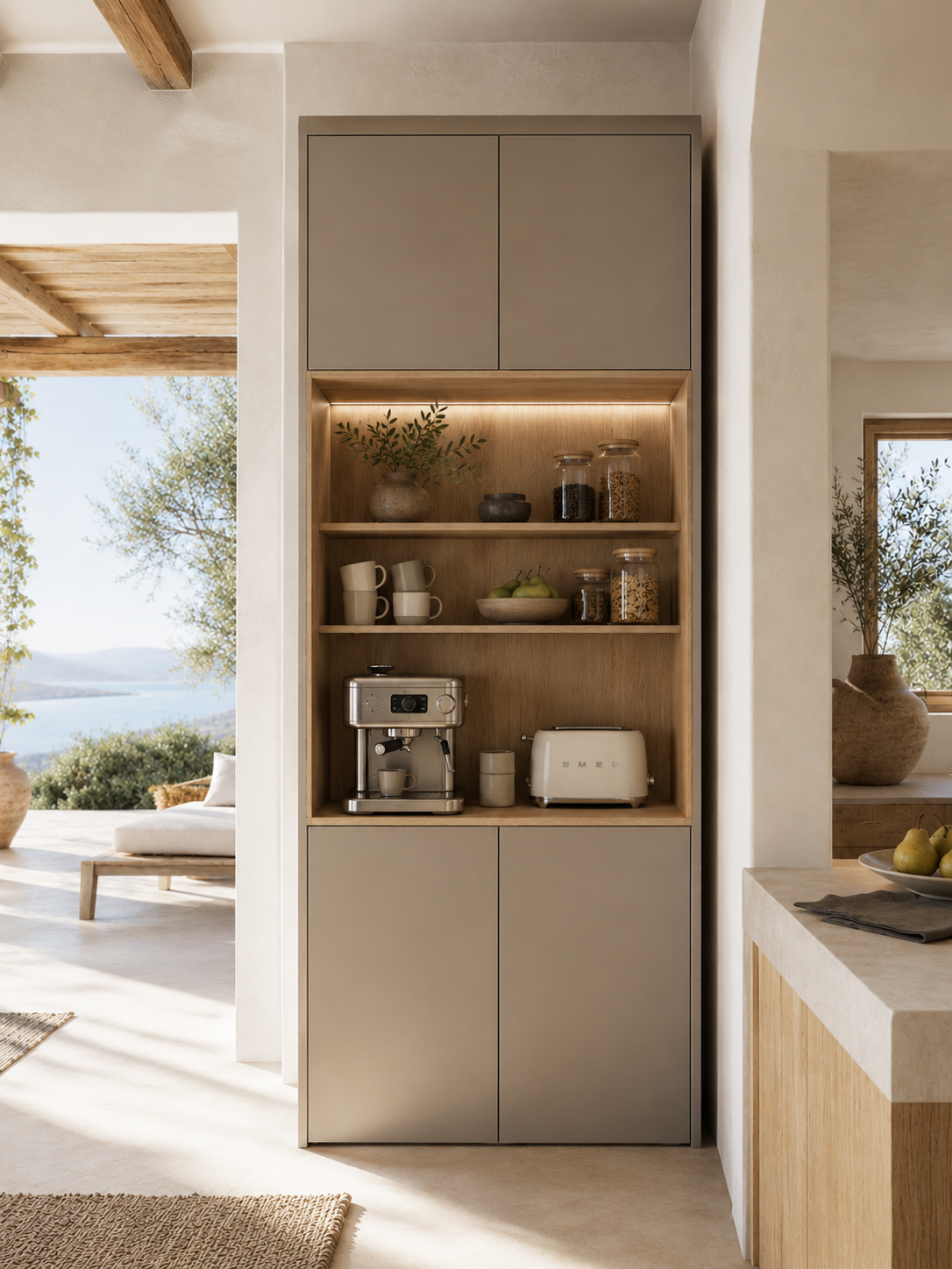 KitchenBox | Mueble Desayunador con almacenaje de 250 cm